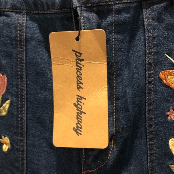 Princess Highway Floral Embroidered Denim Jeans 14 New ⭐️ - Picture 7 of 10
